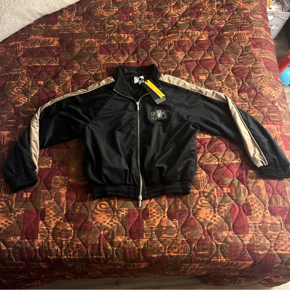 RHUDE Sky Lounge Black/Khaki Jacket with Embroidered Crest